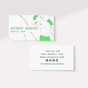 Martial Arts Coach Boxen Kampf Sport Visitenkarte