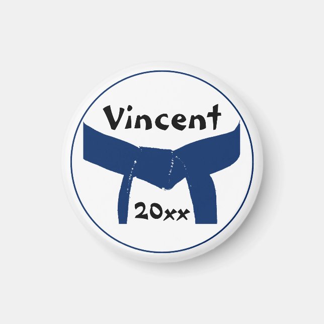 Martial Arts Dark Blue Belt Magnet (Vorne)