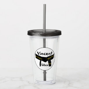 Martial Arts First Degree Black Belt Acryltrinkbecher
