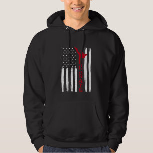 Martial Arts Flag US Karate Fighter Hoodie