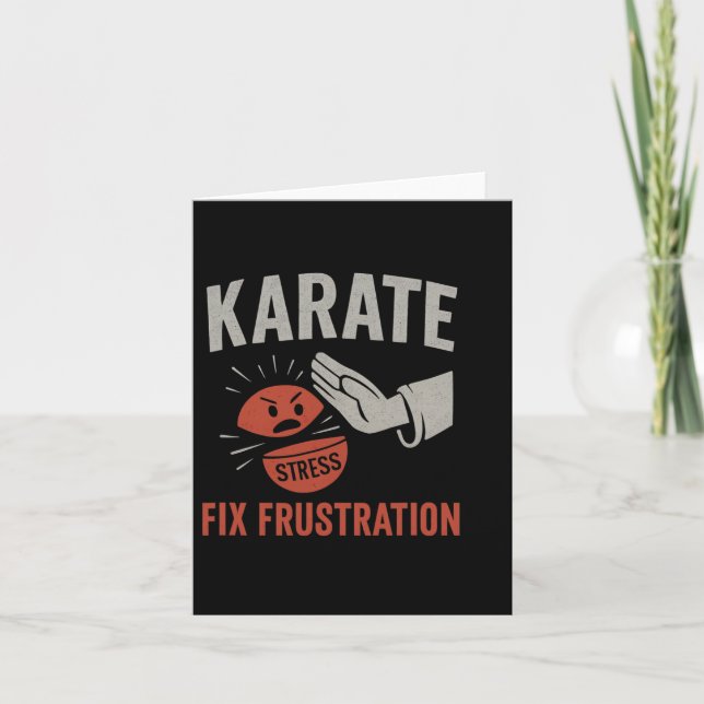 Martial Arts Funny Karate Fix Frustration Stress R Karte (Vorderseite)