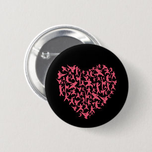 Martial Arts Girls Button