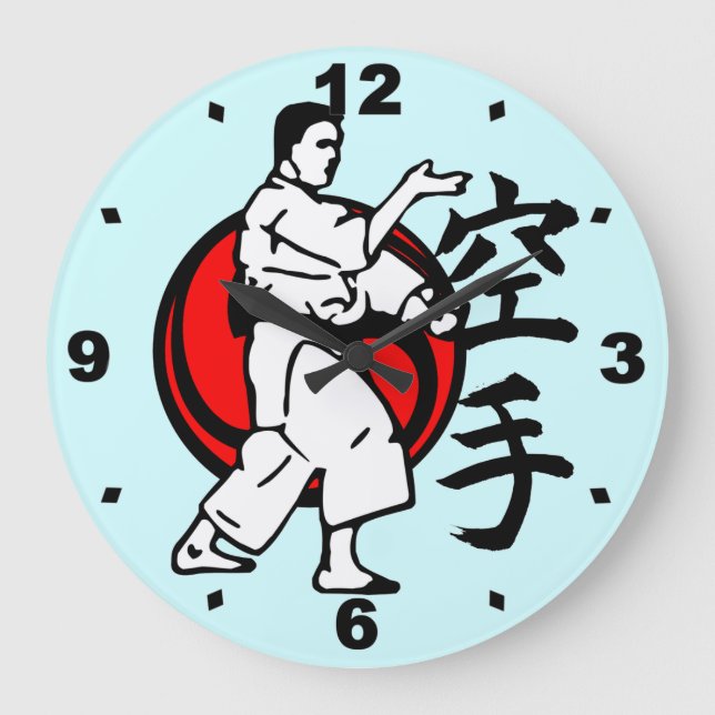 Martial Arts Große Wanduhr (Vorderseite)