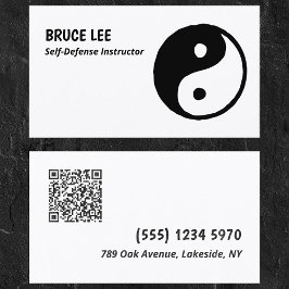 Martial Arts Instructor Custom QR Visitenkarte