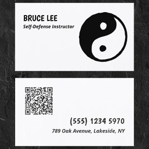 Martial Arts Instructor Custom QR Visitenkarte