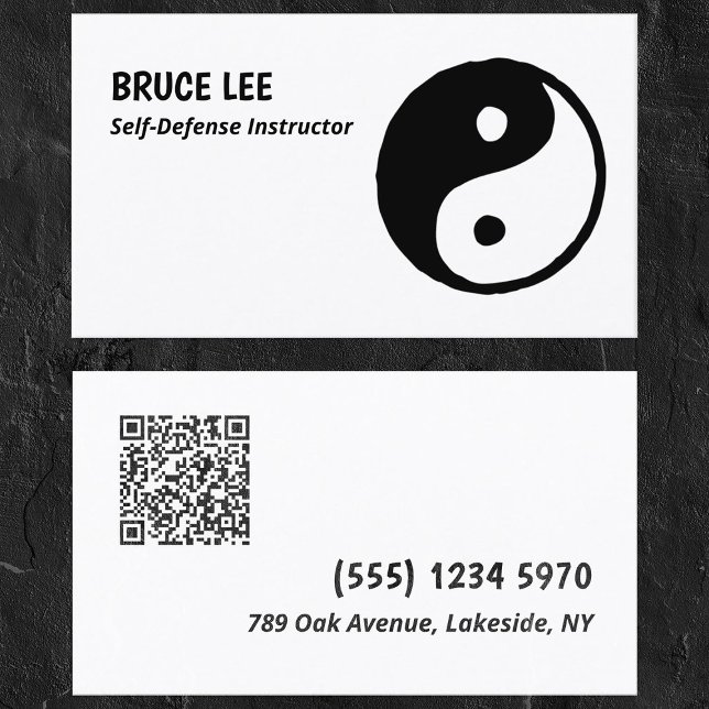 Martial Arts Instructor Custom QR Visitenkarte (Von Creator hochgeladen)