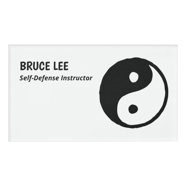 Martial Arts Instructor Namenschild (Vorderseite)
