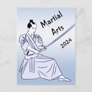 Martial Arts - Kalender 2024 auf der Rückseite der Postkarte