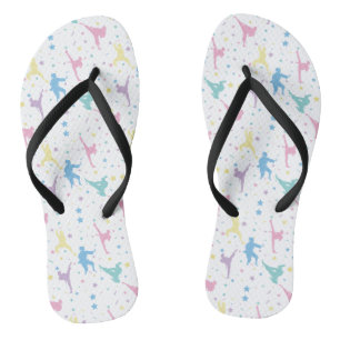 Martial Arts Karate Abstrakt Stars Glitzern Flip Flops