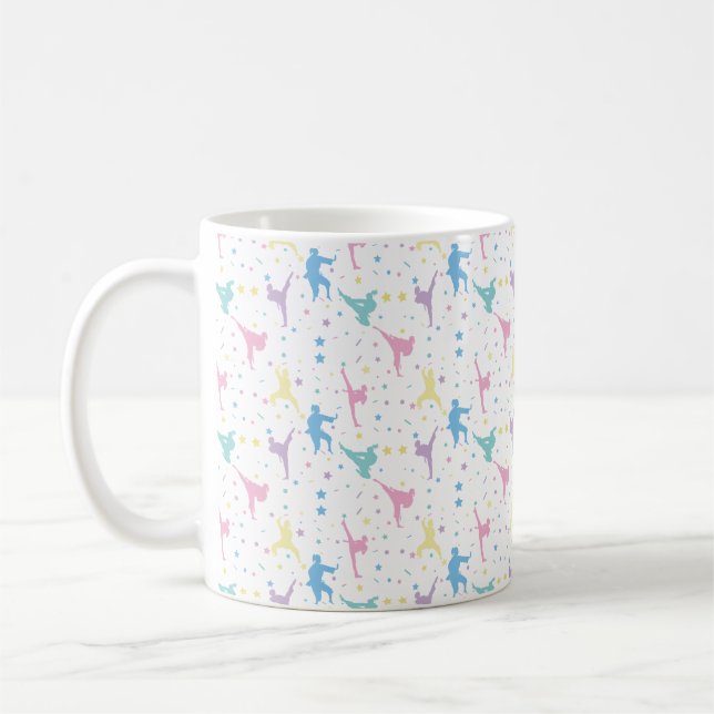 Martial Arts Karate Abstrakt Stars Glitzern Kaffeetasse (Links)