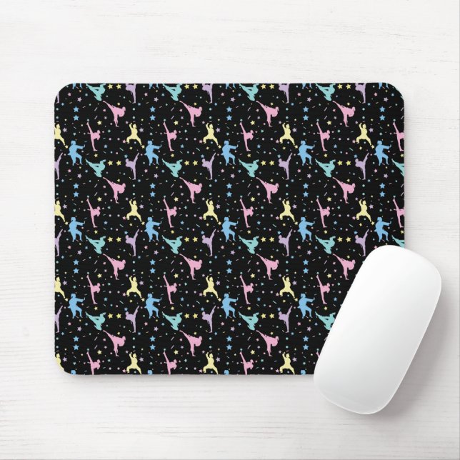 Martial Arts Karate Abstrakt Stars Glitzern Mousepad (Mit Mouse)