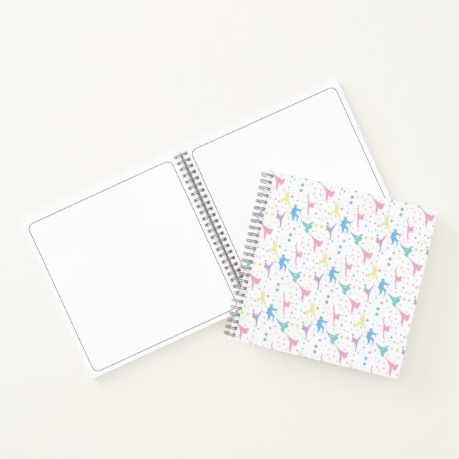 Martial Arts Karate Abstrakt Stars Glitzern Notizbuch (Innenseite)