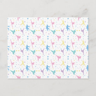 Martial Arts Karate Abstrakt Stars Glitzern Postkarte