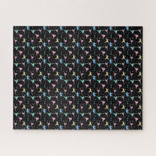 Martial Arts Karate Abstrakt Stars Glitzern Puzzle