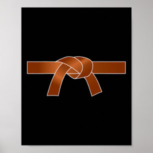 Martial Arts Karate Brown Belt Geschenk Poster