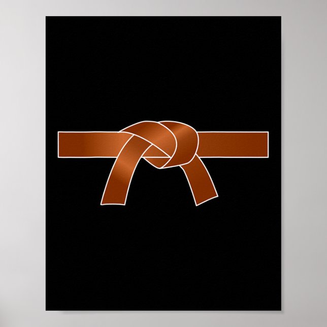 Martial Arts Karate Brown Belt Geschenk Poster (Vorne)
