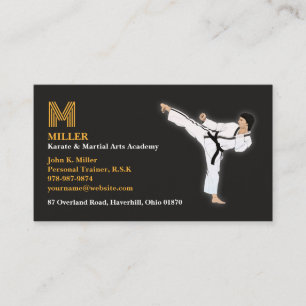 Martial Arts Karate Business Card Visitenkarte
