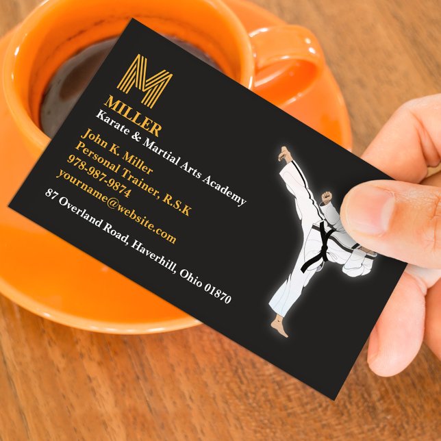 Martial Arts Karate Business Card Visitenkarte (Von Creator hochgeladen)