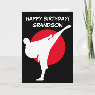 Martial Arts Karate Custom Happy Birthday Karte