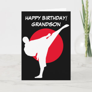 Martial Arts Karate Custom Happy Birthday Karte