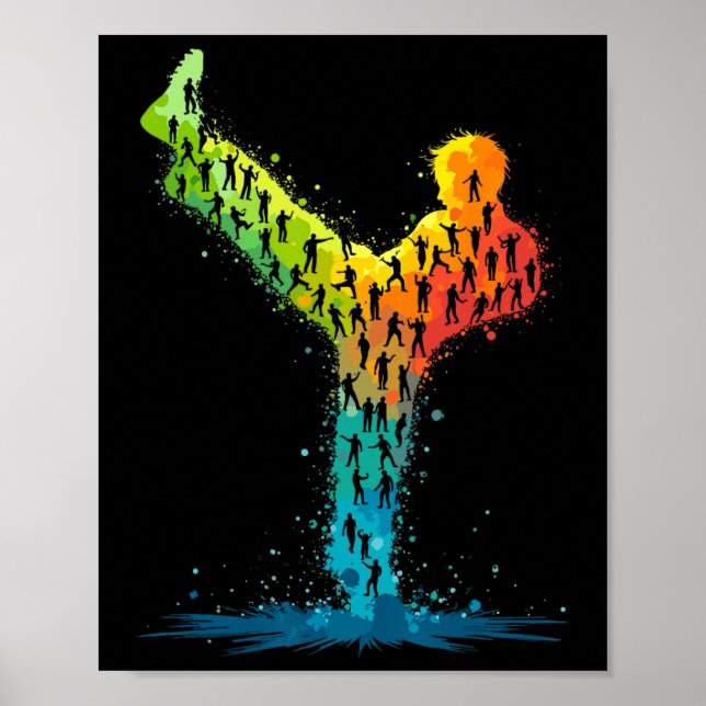 Martial Arts Karate Fighter Poster (Vorne)