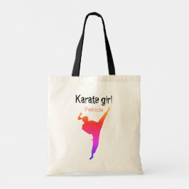 Martial Arts Karate Girl Silhouette Niedlich Moder Tragetasche