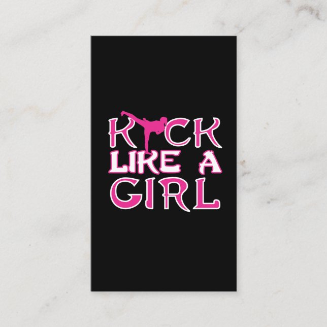 Martial Arts Karate Kickboxing Visitenkarte (Vorderseite)