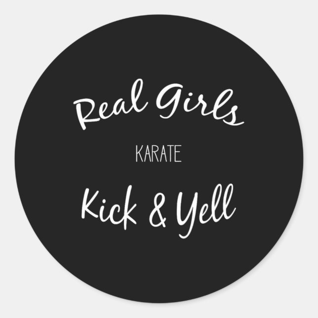 Martial Arts Karate Runder Aufkleber (Vorderseite)