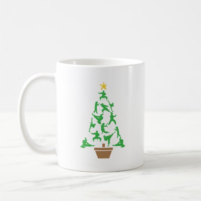 Martial Arts - Mädchen Karate Weihnachtsbaum Kaffeetasse (Links)