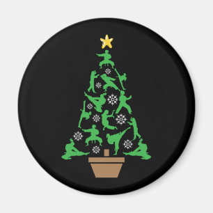 Martial Arts - Mädchen Karate Weihnachtsbaum Magnet