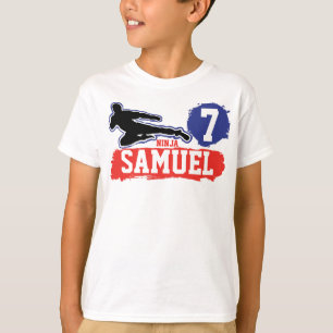 Martial Arts Ninja Warrior Thema Geburtstag Junge T-Shirt