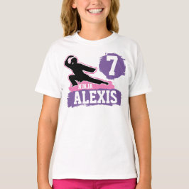 Martial Arts Ninja Warrior Theme Birthday Girl T-Shirt