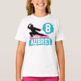Martial Arts Ninja Warrior Theme Birthday Girl T-Shirt