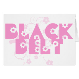 Martial Arts Pink Flowers Black Belt