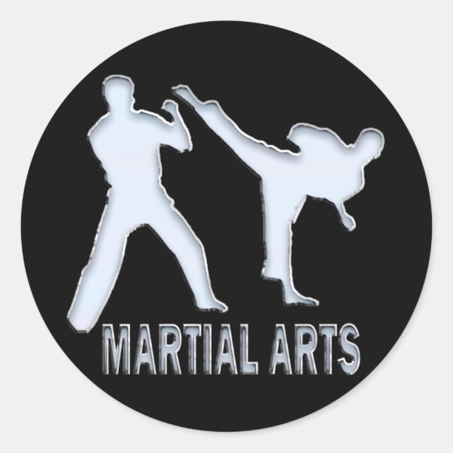 MARTIAL ARTS RUNDER AUFKLEBER (Vorderseite)
