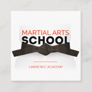 Martial Arts School / Karate dojo Quadratische Visitenkarte