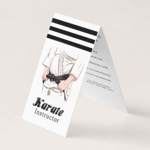 Martial Arts Sensei Black Belt Business Card Visitenkarten