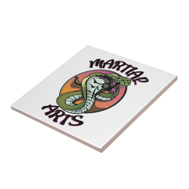 Martial Arts Snake Fliese (Seite)
