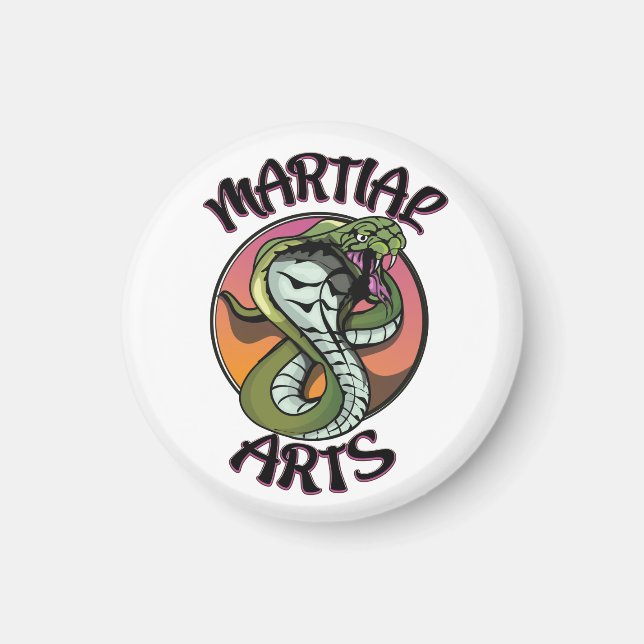 Martial Arts Snake Magnet (Vorne)