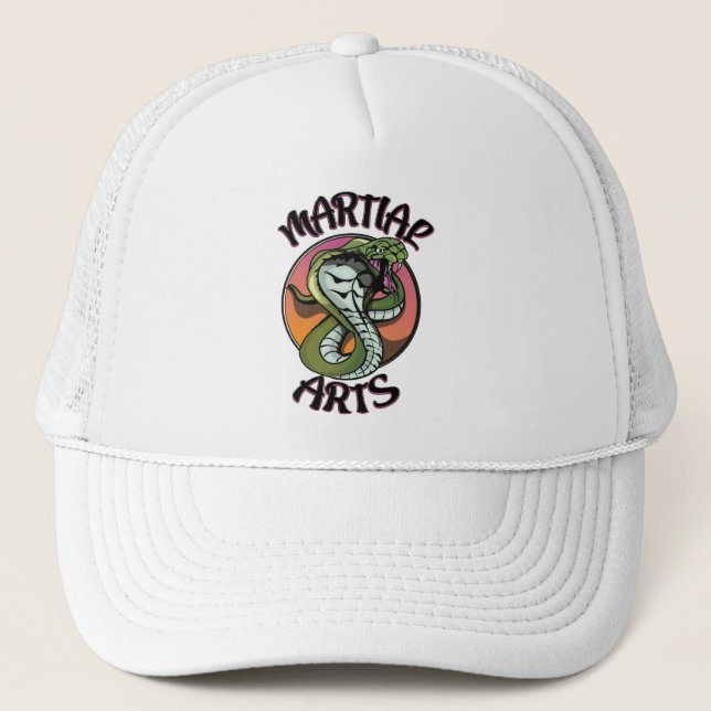 Martial Arts Snake Truckerkappe (Vorderseite)