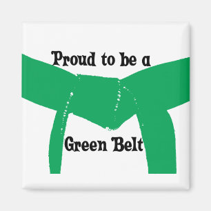 Martial Arts Stolz als grüner Gürtel Magnet