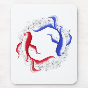 Martial Flow Abstract Yin Yang Kampfsport Mousepad