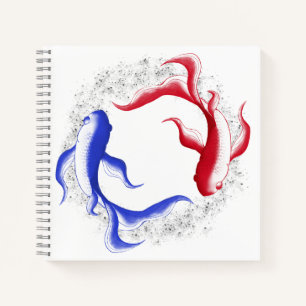 Martial Flow Abstract Yin Yang Kampfsport Notizbuch