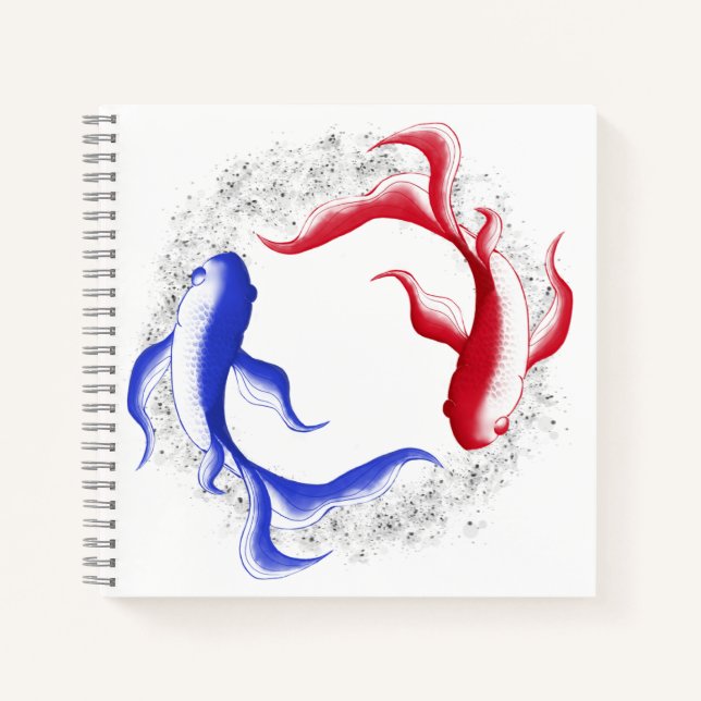 Martial Flow Abstract Yin Yang Kampfsport Notizbuch (Vorderseite)