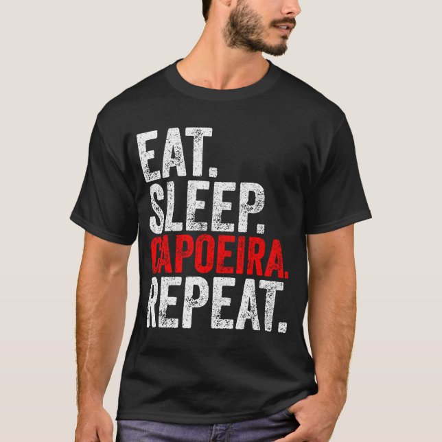 Martial Ninja Kostüm essen Sleep Capoeira Wiederho T-Shirt (Vorderseite)