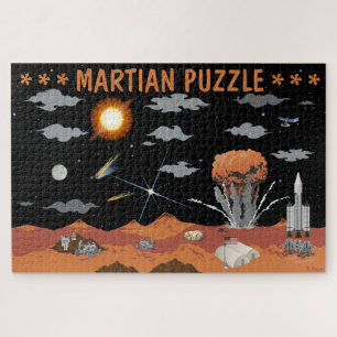 Martian Art Sci Fi Mars Story Puzzle