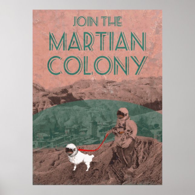 Martian Colony Futuristic Werbung Poster (Vorne)