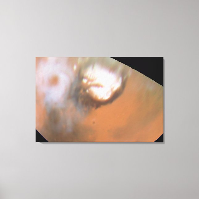 Martian Cyclone, aus der Region Nordpolen gesehen Leinwanddruck (Vorderseite)