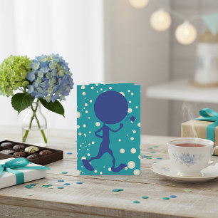 Martian, eine Blume Alien Person Einladung