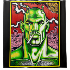 Martian Machismo Duschvorhang